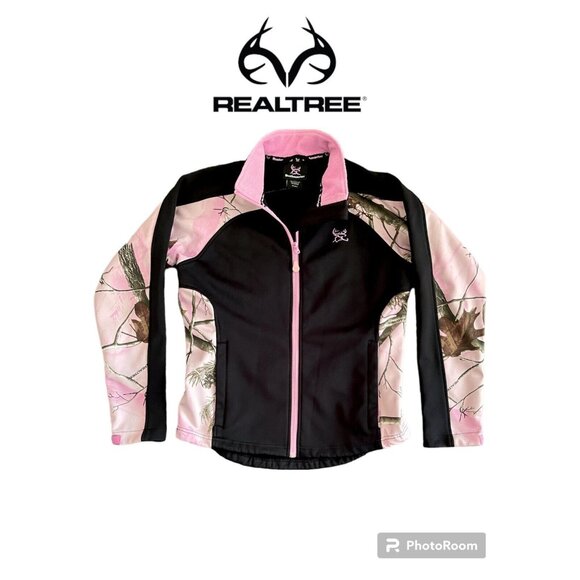 Bushmaster Realtree Scuba‎ Jacket Wom Small Camo Pink Hunting Camp Country Fall - Picture 1 of 11